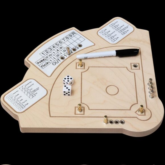 Across The Board Baseball Game Handcrafted Travel Bag Maple Wood New in Box - Picture 1 of 5